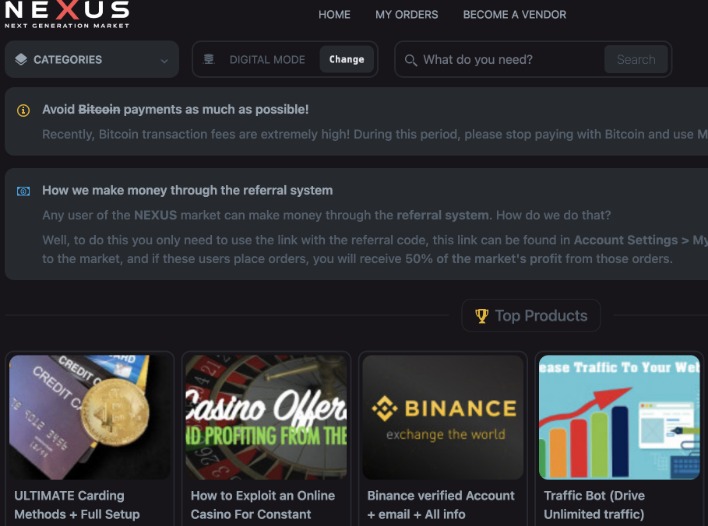 nexus market link